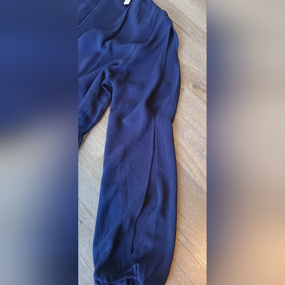 NEW!! Beautiful Blue Jumpsuit with Slit - Picture 6 of 7